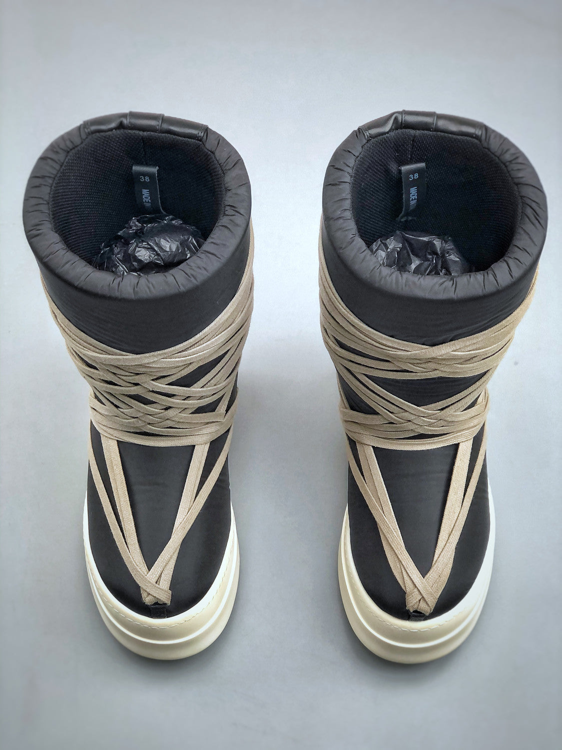Moncler x Rick Owens DRKSHDW Crazy Strappy High-top Ski Boots #335512