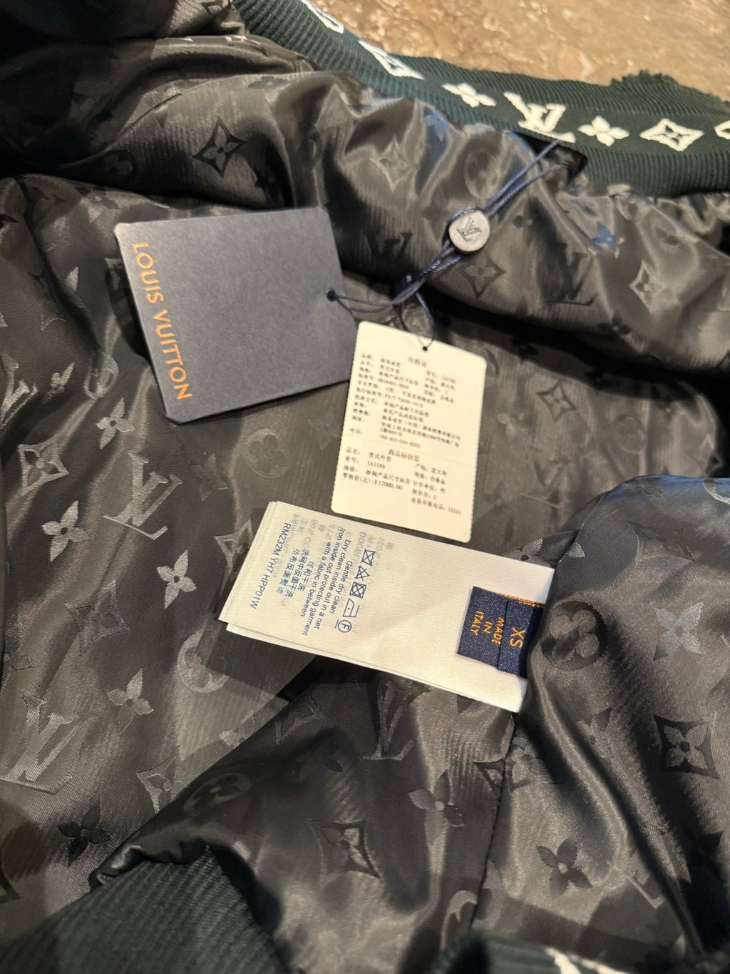 Louis Vuitton Women's and Men's Dark Green Suede Leather Label Teddy Velvet Suede Belted Jacket With Leather Patches #332529
