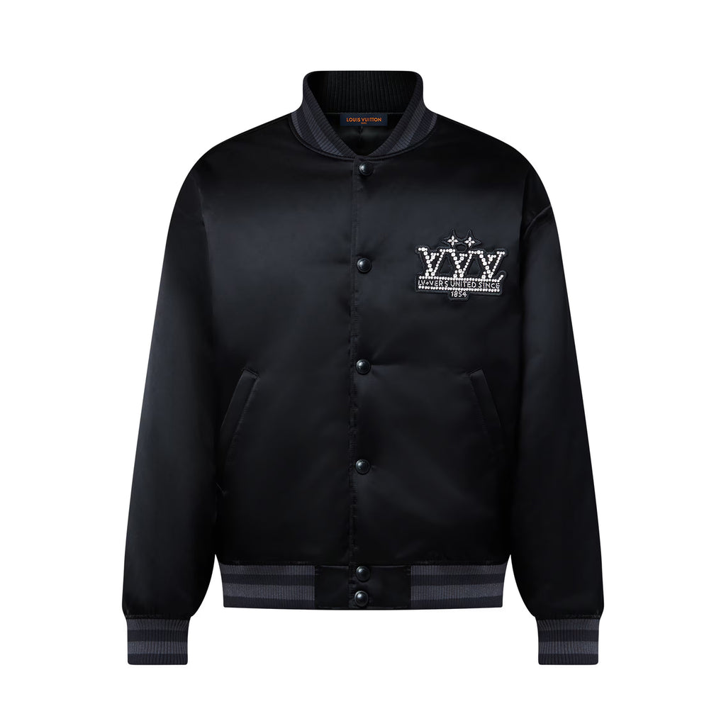 Louis Vuitton Men's Spring And Fall Beaded Embroidery Logo Letters Stand Up Collar Single Breasted Long Sleeved Jacket #76178