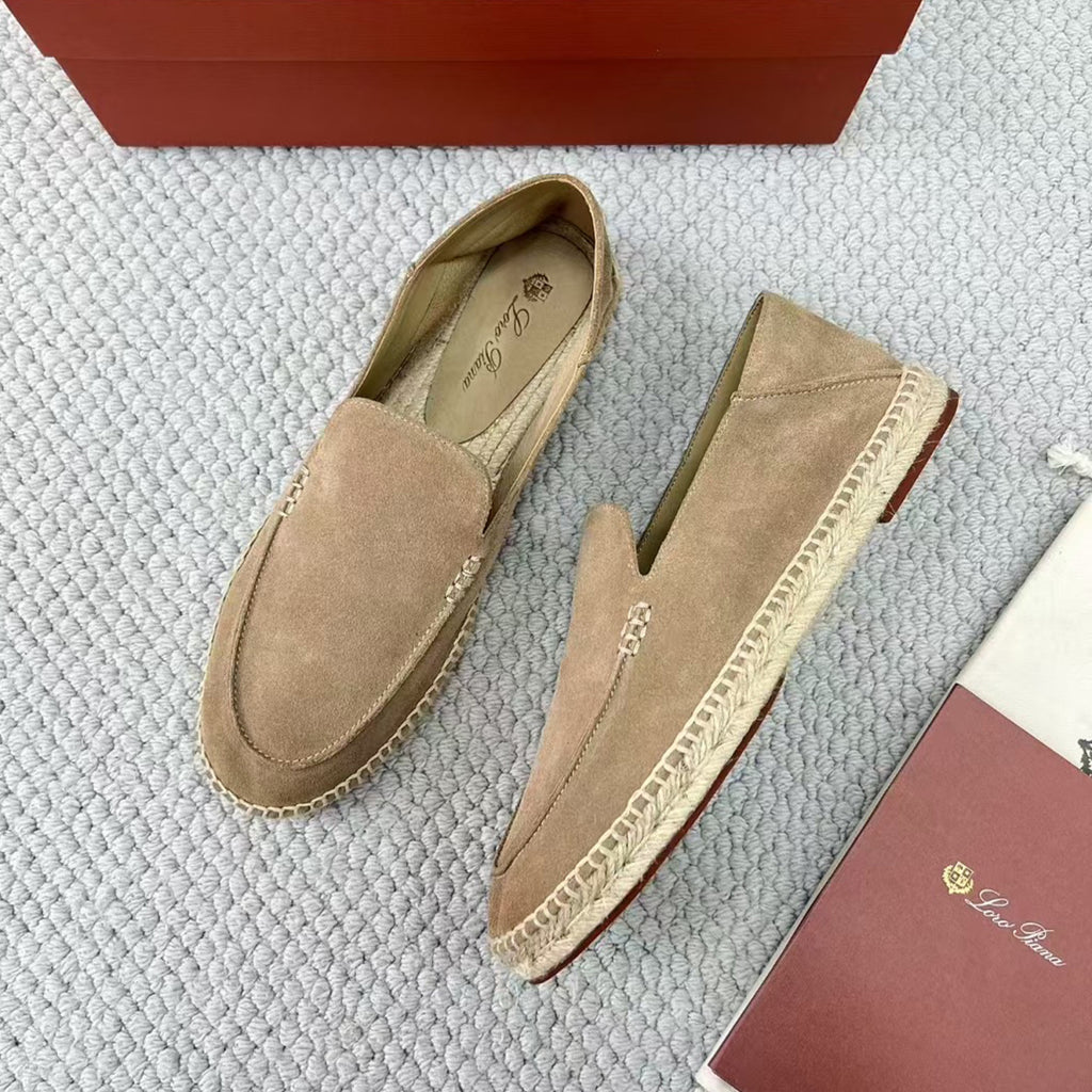 Loro Piana Seaside Walk Men's Casual Shoes Spring And Summer Suede Casual Shoes Fashion Temperament Comfortable Flat Shoes Slippers Ngvp #2224
