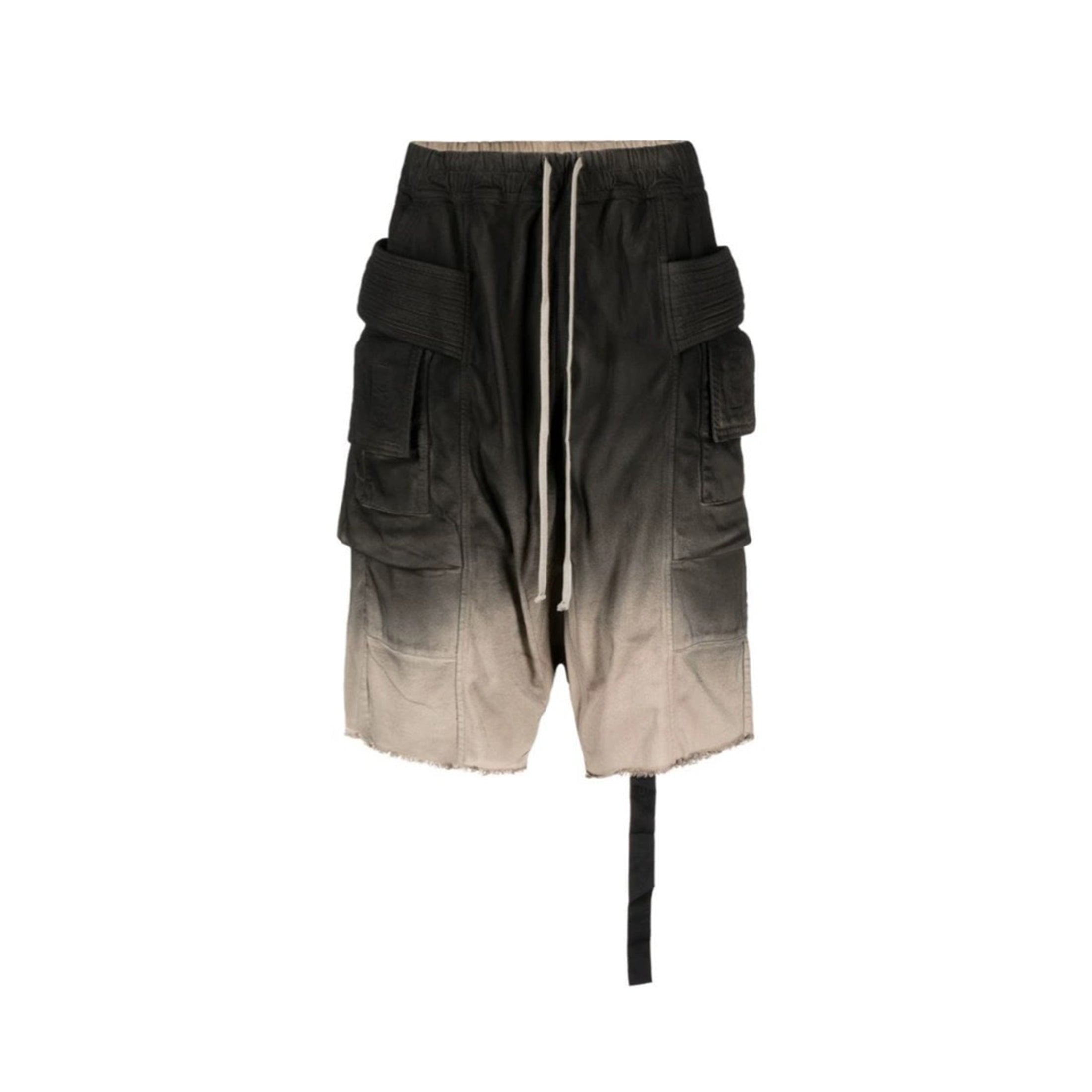 Rick Owens X Dekshdw Men's Spring/summer Vintage Distressed High Street Hole Breaking Denim Shorts Gradient Fringe Comfort Pants Ngvp #9313