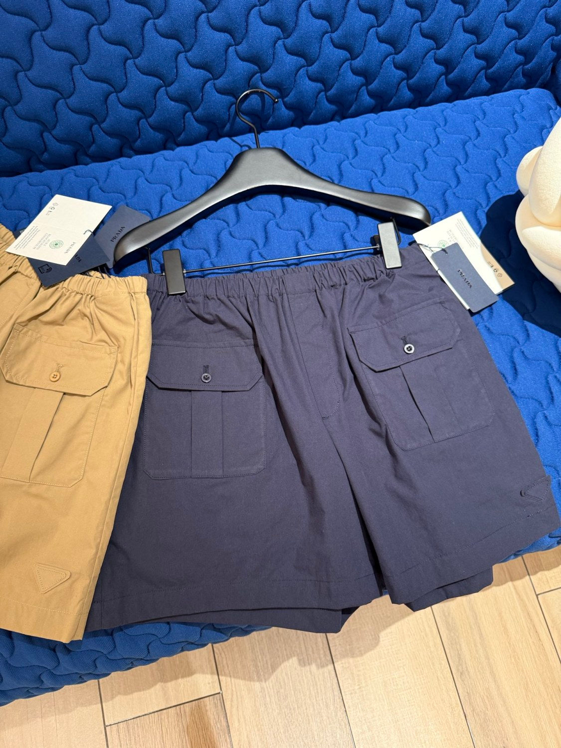 PRADA Khaki Cotton Poplin Bermudas #377406