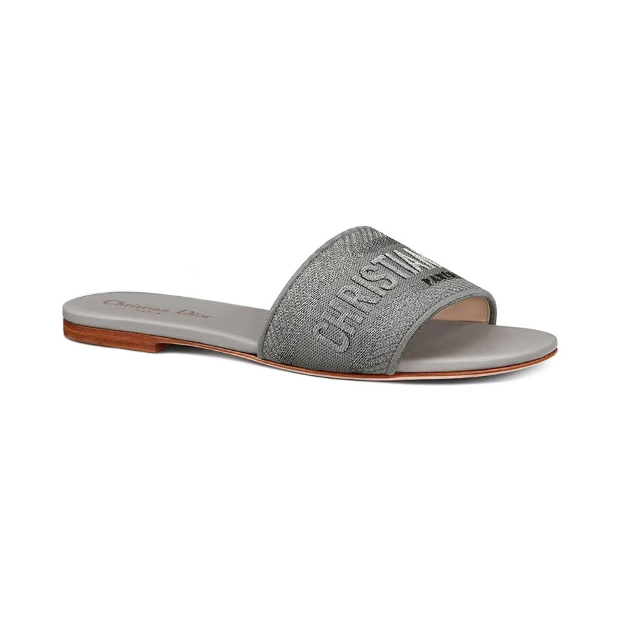 Dior Dway Women's Spring/Summer Fashion Round Toe Cotton Embroidered Slip On Slippers Shoes #78272