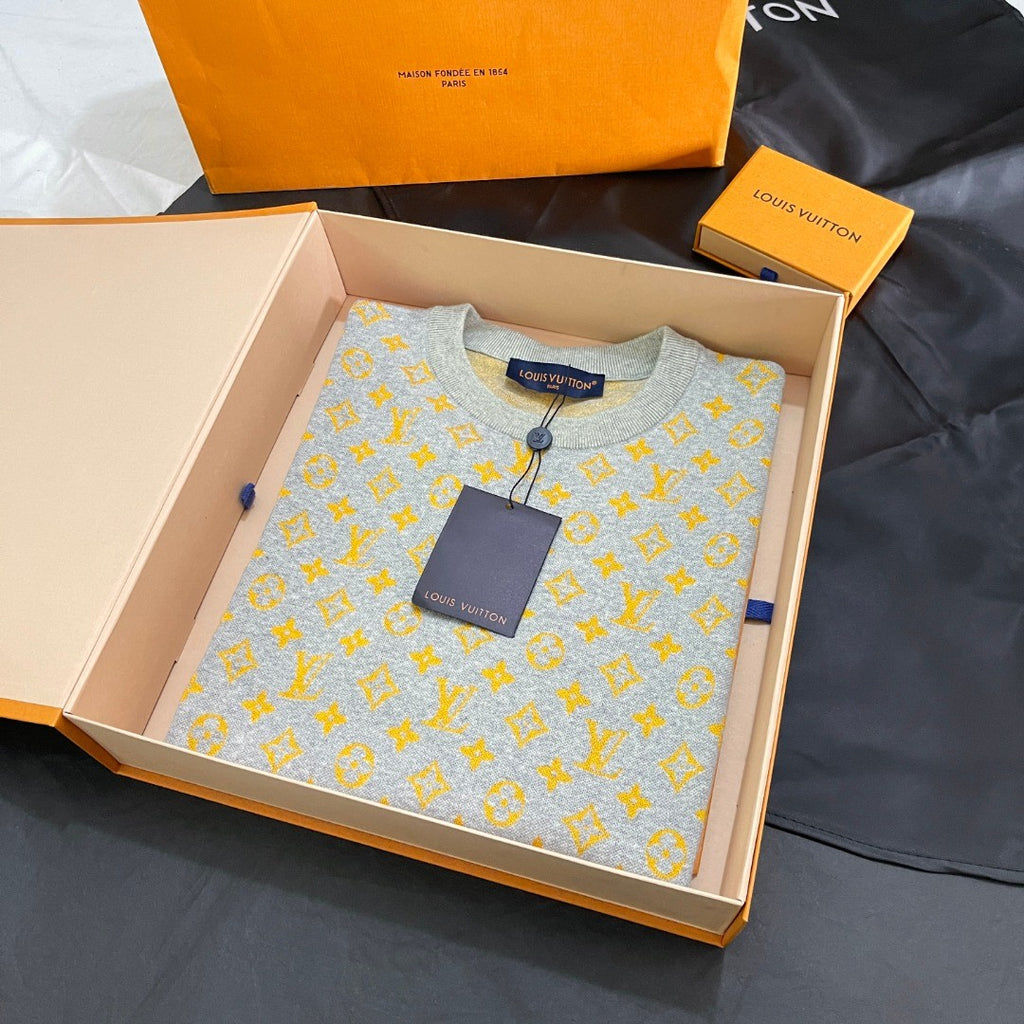 Louis Vuitton Men's Summer Solid Color Letter Print Round Neck Short Sleeve T-Shirt #77233