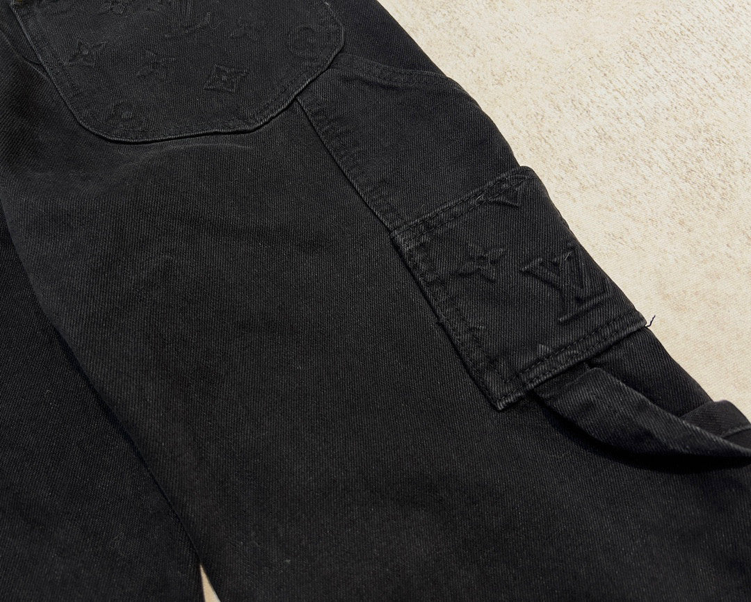 Louis Vuitton Denim Buckle Up Jacket And Pants Set #22157