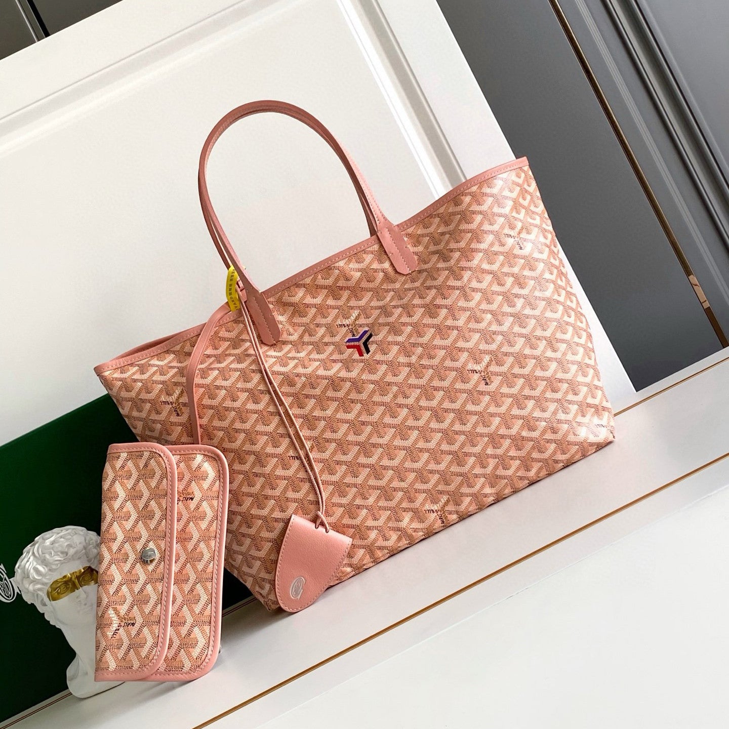 GOYARD Men's Women Saint Louis Handbag Y Full Print Casual Mother Bag Leather Shoulder Bag Tote Bags #77386