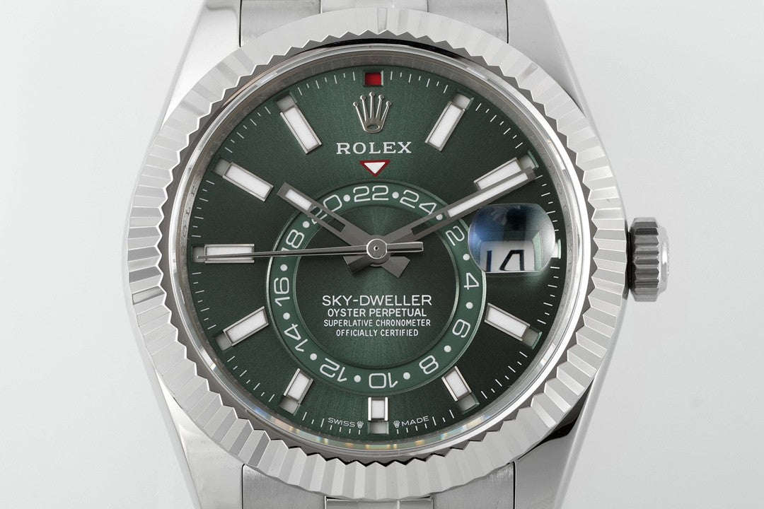 Rolex Men's Automatic Mechanical Movement Waterproof Solid Color Dial Stainless Steel Case Watch #72393