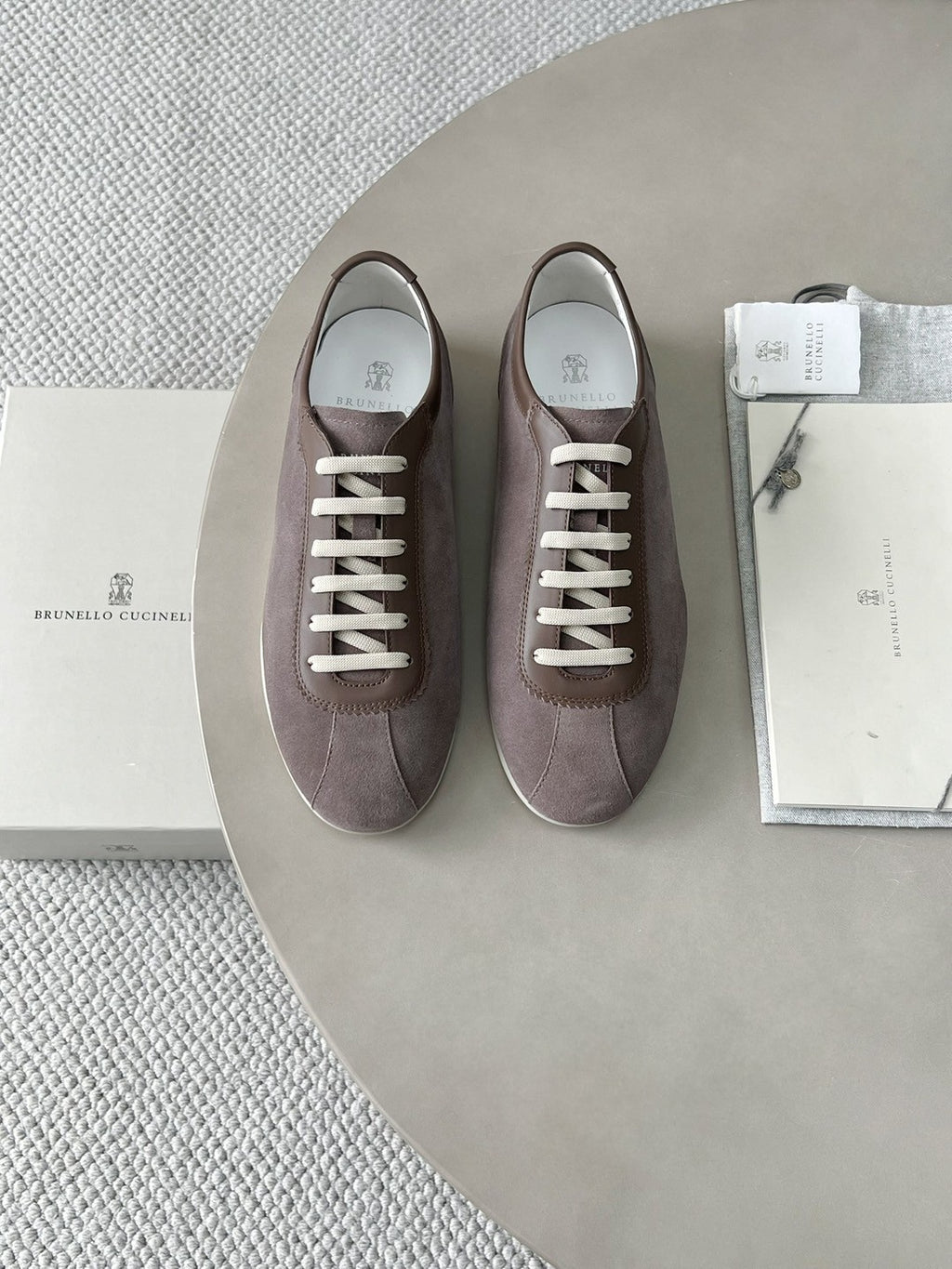 Brunello Cucinelli  Men's Spring Summer Fashion Lace Up Sneakers Fashion High Street Comfortable Casual Flat Sports Shoes #76432