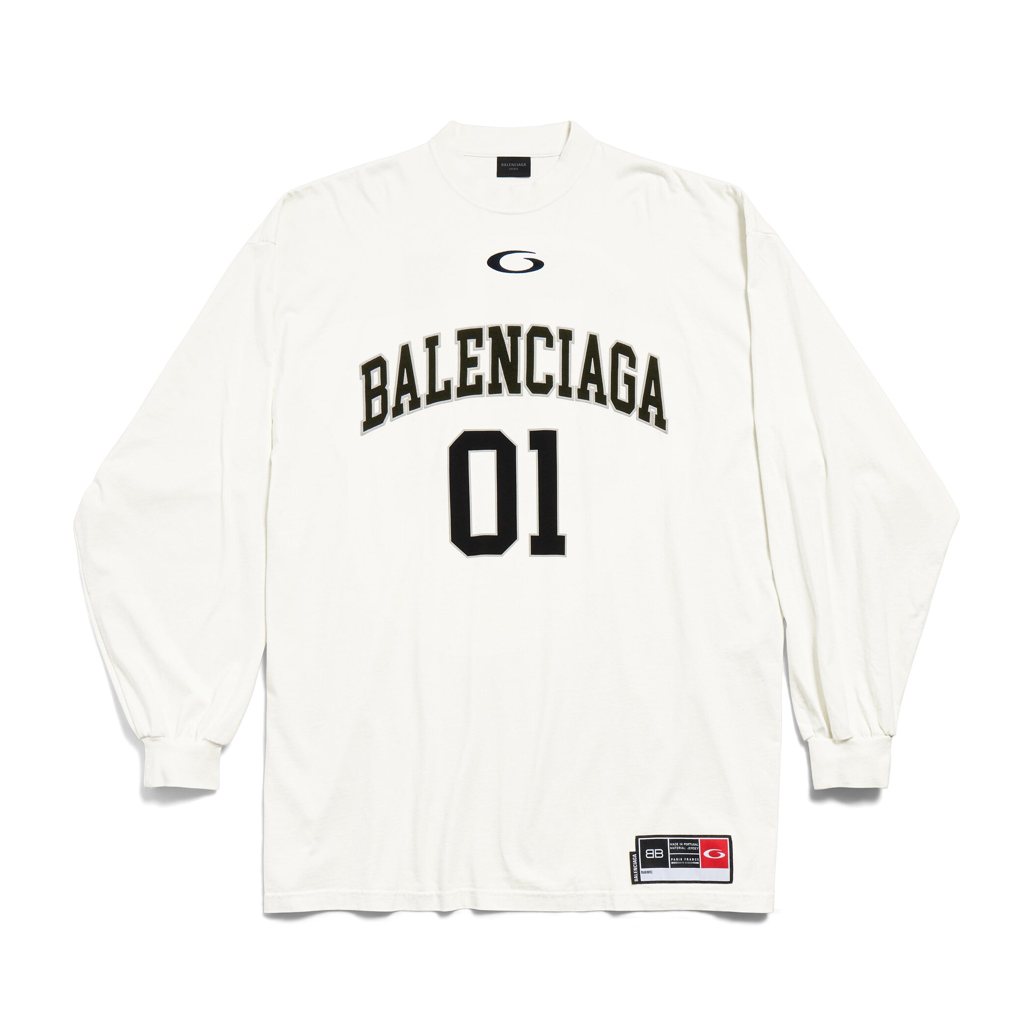 Balenciaga Men's Summer Letter Logo Print Round Neck Regular Fit Long Sleeve T-Shirt #74596