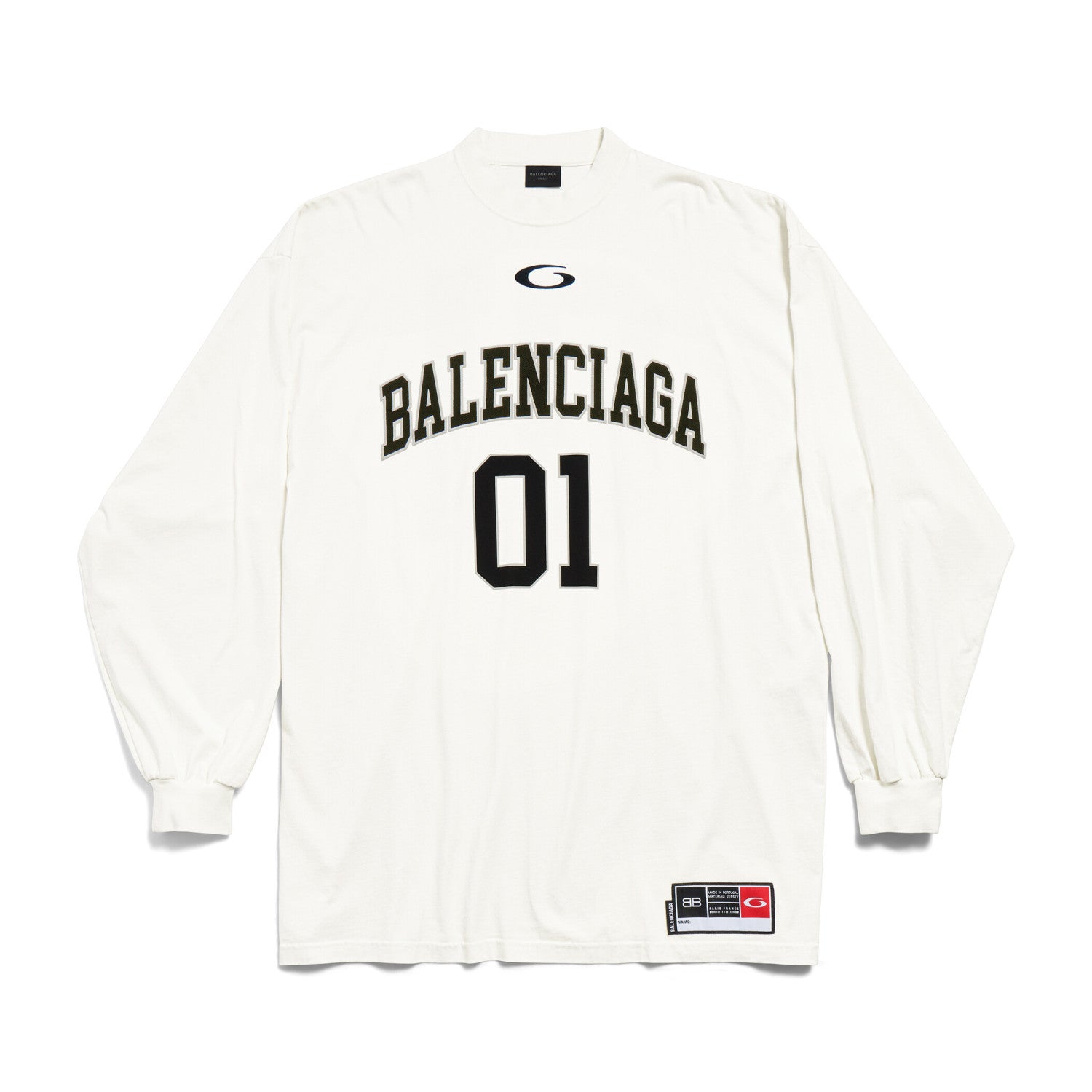Balenciaga Men's Summer Letter Logo Print Round Neck Regular Fit Long Sleeve T-Shirt #74596
