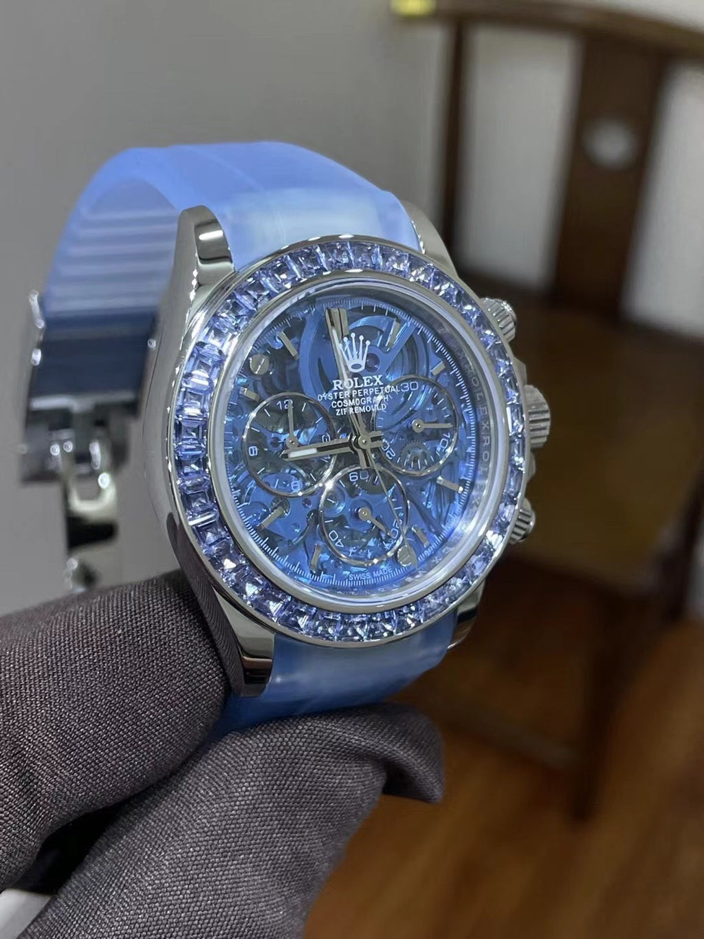 Rolex Men's Automatic Mechanical Movement Waterproof Sapphire Dial Silicone Strap Watch #72394