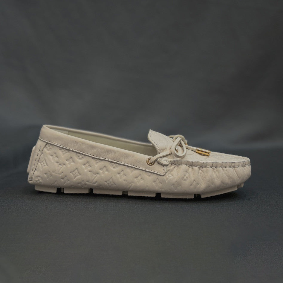Louis Vuitton Women's Spring/Autumn Fashion Classic Round Toe Slip-On Leather Flat Low Top Loafers Shoes #78437