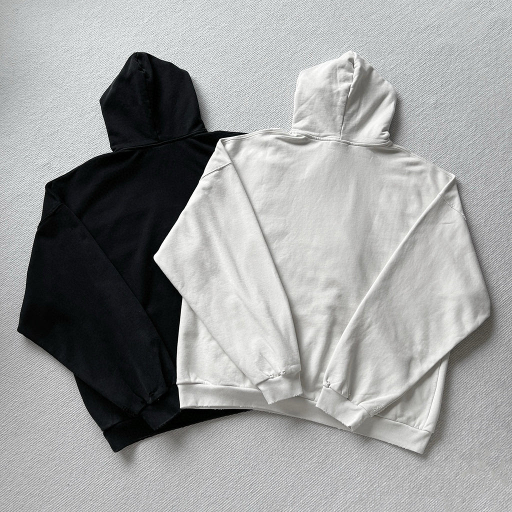 Balenciaga Men's Spring 3B LIQUIFIED Loose High Street Cotton Logo Print Hooded Sweatshirt #71811