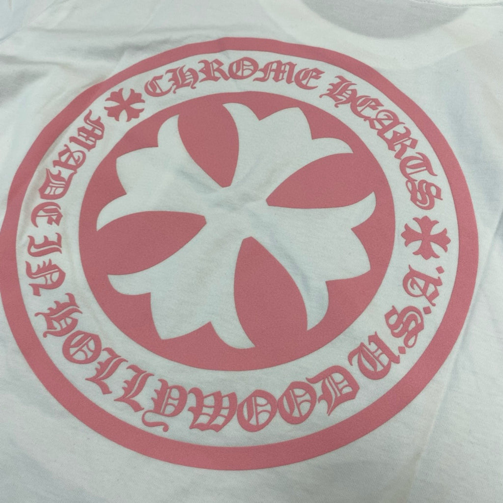 Chrome Hearts Men's and Women's Summer Solid Color Printed Round Neck Cotton Short Sleeve T-Shirt #77935