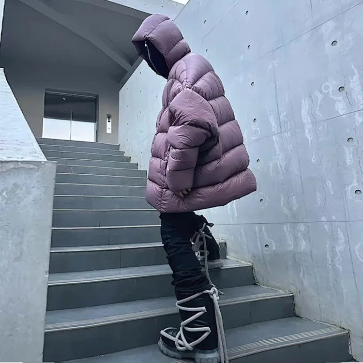 Rick Owens Women's Men's Fall And Winter Green Oversized Down Jacket Luxury Temperament Simple Trend Warm Down Jacket Ngvp #2498