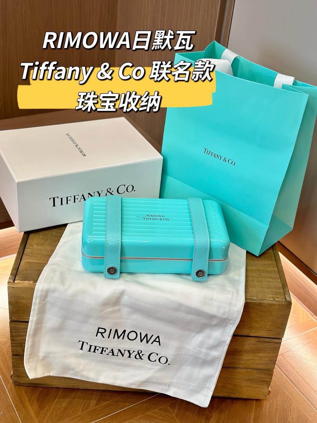 Rimowa x Tiffany & Co. Men's Women's Alphabet Logo Polycarbonate Organizer Tiffany Blue Jewelry Storage Boxes #71936