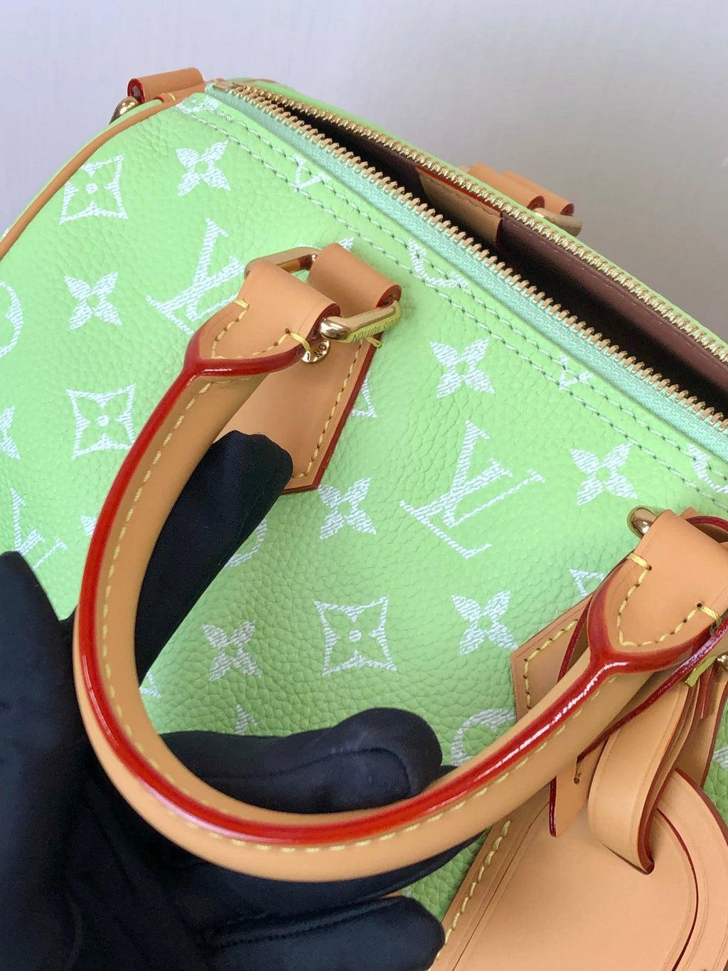 Louis Vuitton Women's Fashion Classic Avocado Green Logo Zipper Closure Leather Shoulder Bag Handbags In Small Medium And Large Sizes Crossbody Bag Bags #78663