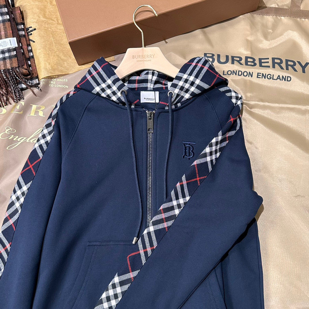 Burberry Long Sleeved Hooded Zippered Jacket #96461
