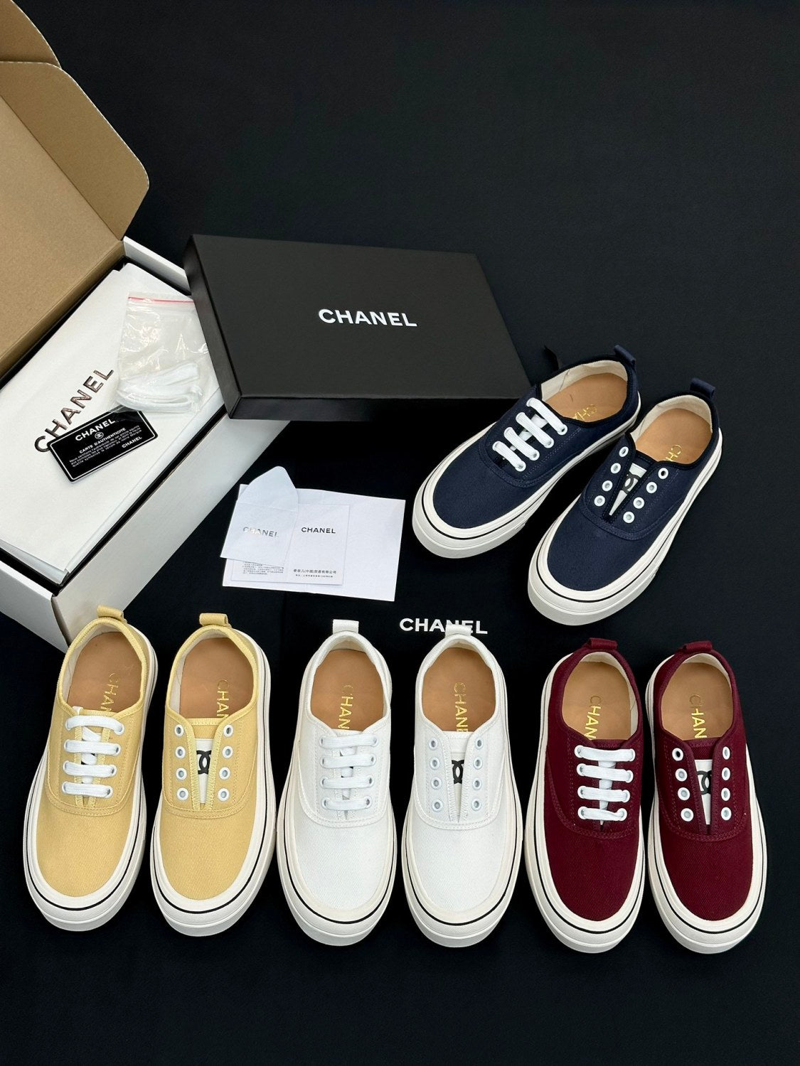 Chanel Platform Canvas Shoes #386499