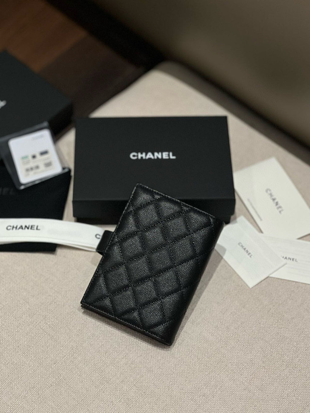 Chanel Caviar Quilted Passport Holder Black #334731
