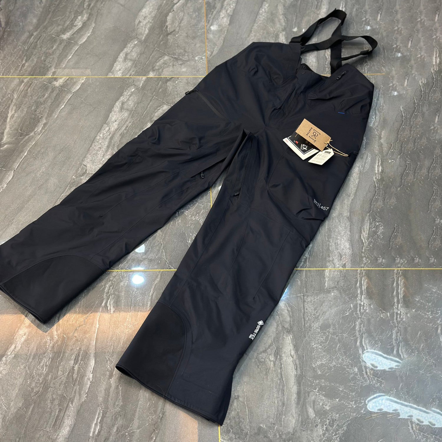BURTON AK Men's And Women's Fashion Casual Color-Block Hooded Zipper Ski Jacket Solid Color Thermal Ski Bib Pants Pants Suit Set #78979