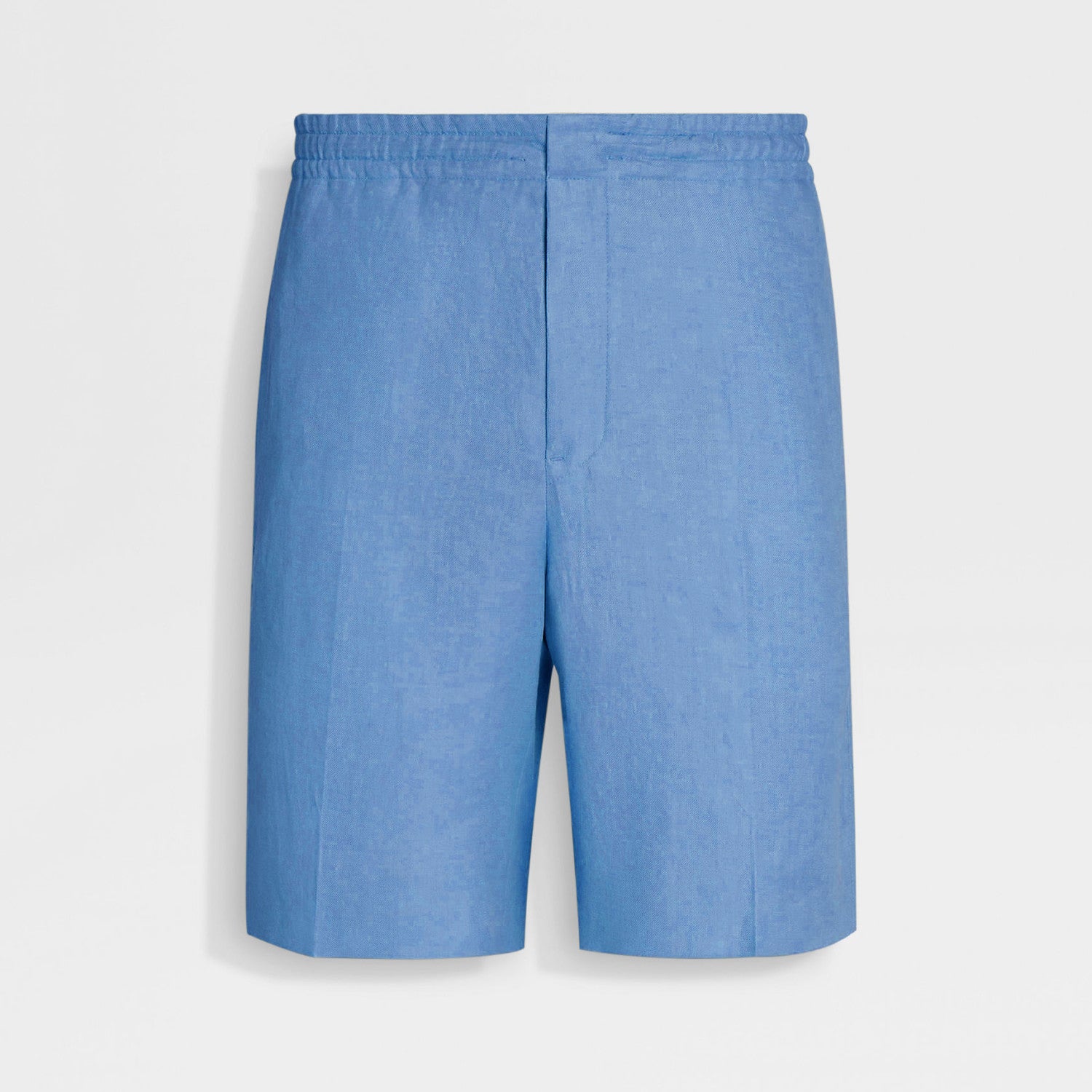 Ermenegildo Zegna Men's Summer Mid Waist Straight Solid Color Linen Casual Shorts Ngvp #1234