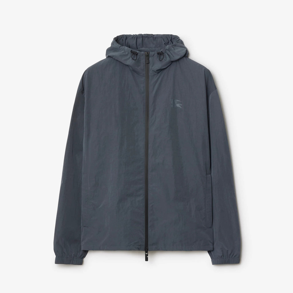 Burberry Men's Spring & Autumn EKD Badge Nylon Solid Color Long Sleeve Zipper Loose Hooded Jacket #76111