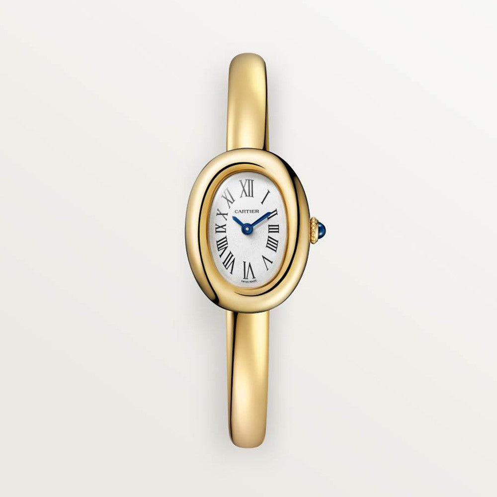 Cartier Women's White Dial Gold Case 30m Water Resistant Quartz Movement Watch #75777