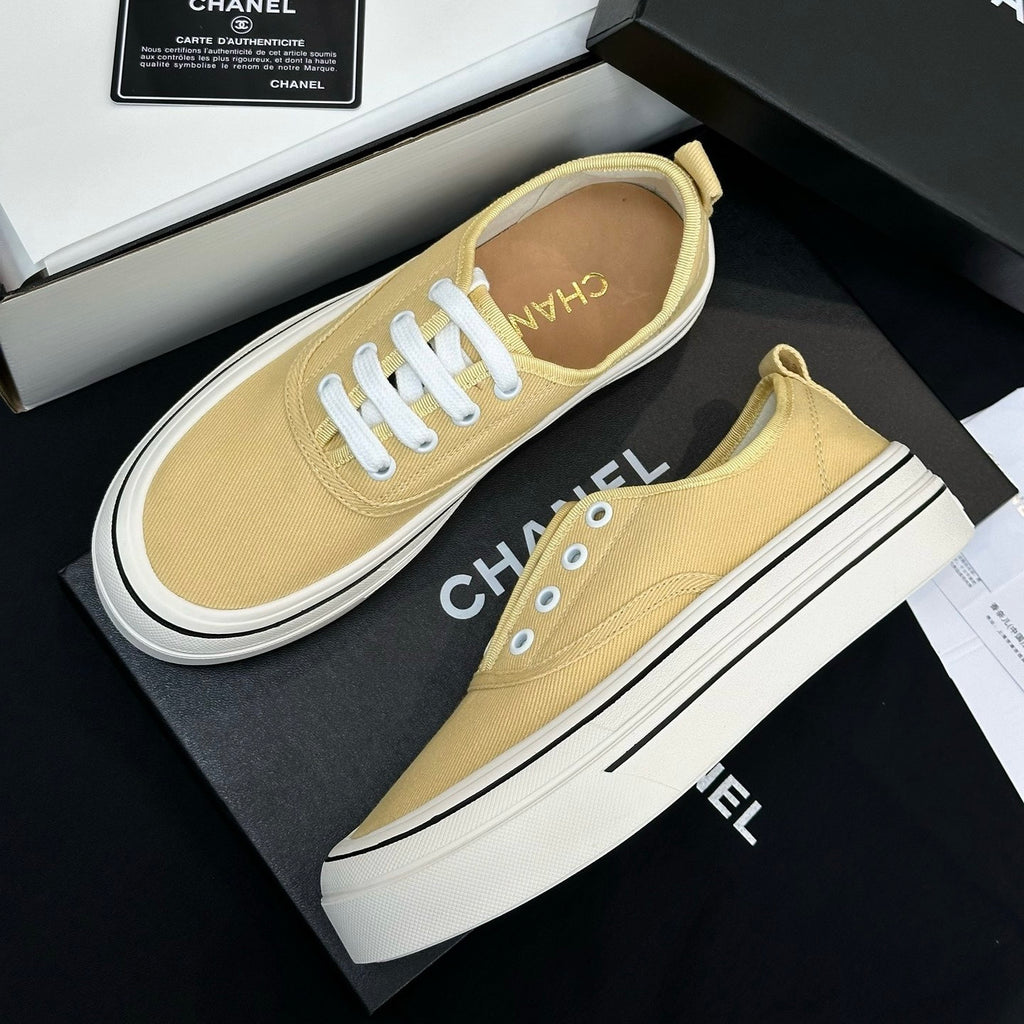 Chanel Platform Canvas Shoes #386499