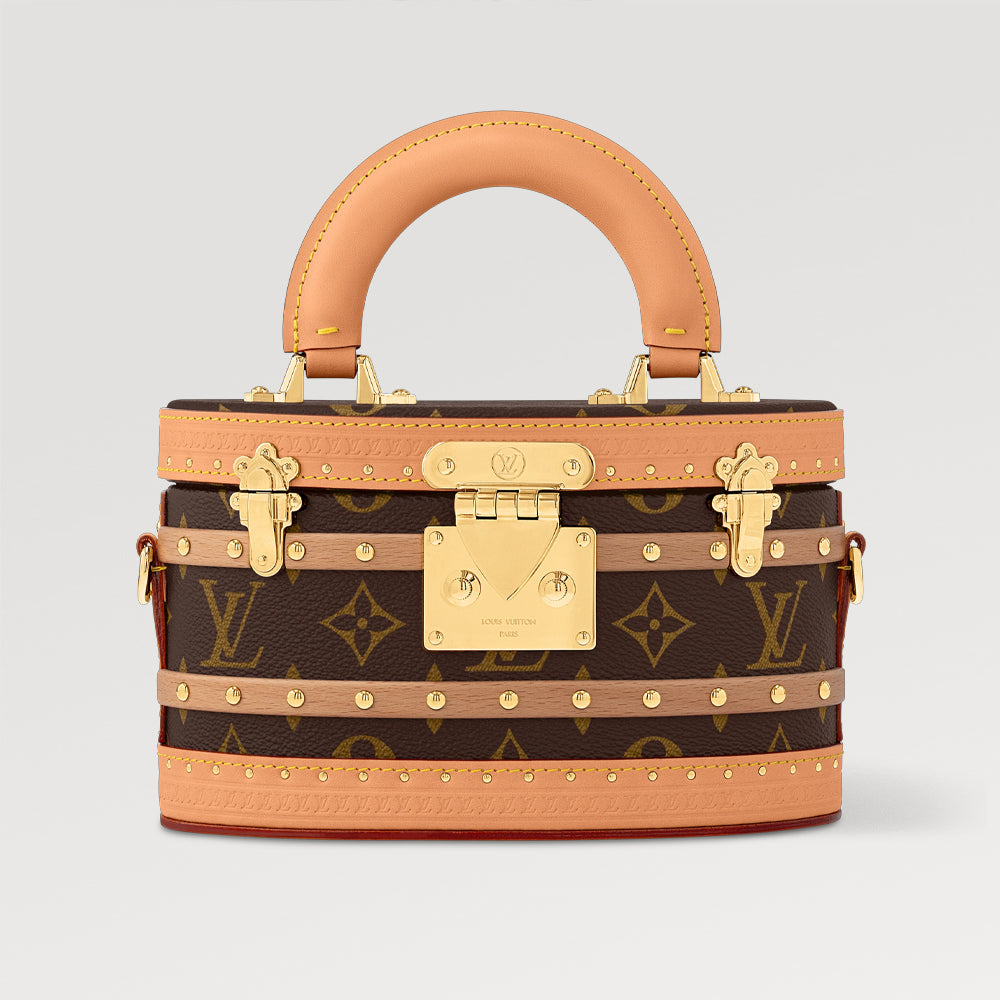 Louis Vuitton Ellis Handbags New Vintage-print Oval Hard-shell Clutch Leather Shoulder Strap Crossbody Bags Artisanal Handbag Bag M24843 #196189