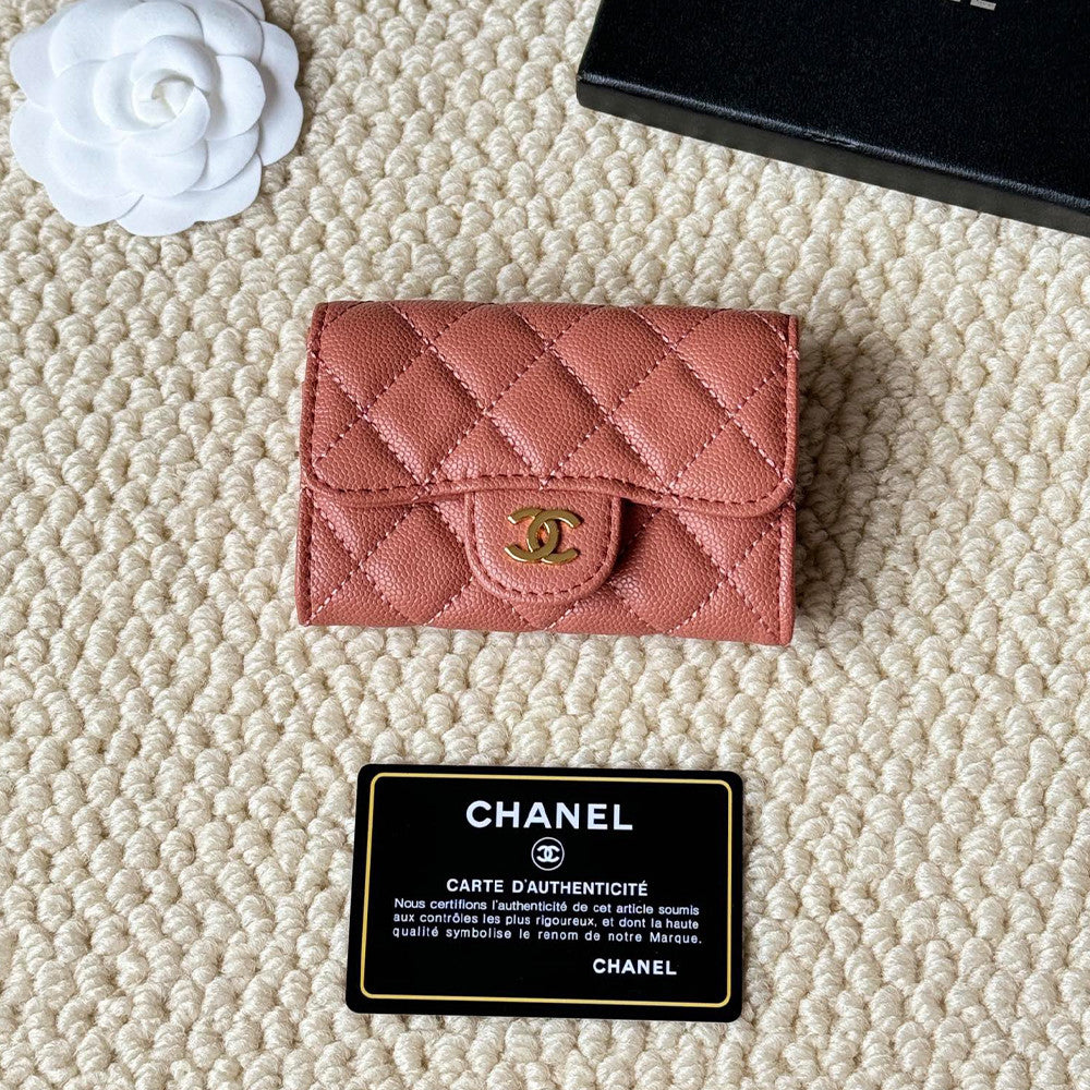 Chanel Classic Card Holder New Black Cf Caviar Calfskin Flap Card Holder With Gold Buckle Ap0214  Bag Bags #196876