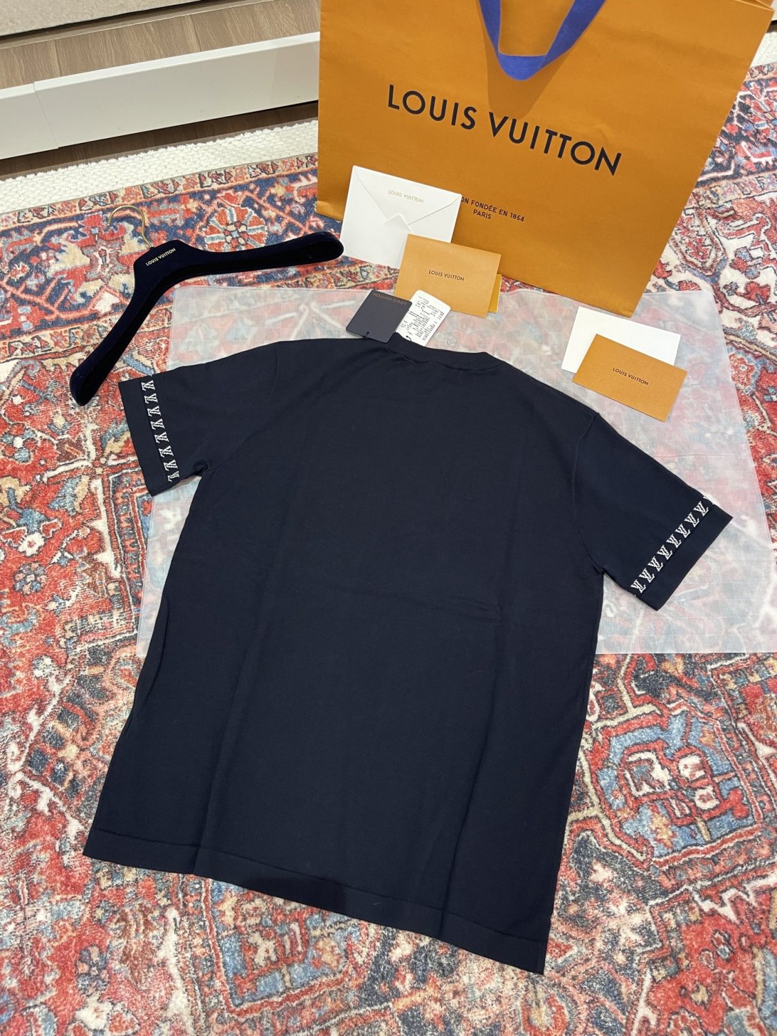 Louis Vuitton Men's Summer Jacquard Pattern Cotton Round Neck Short Sleeve T-Shirt #71896