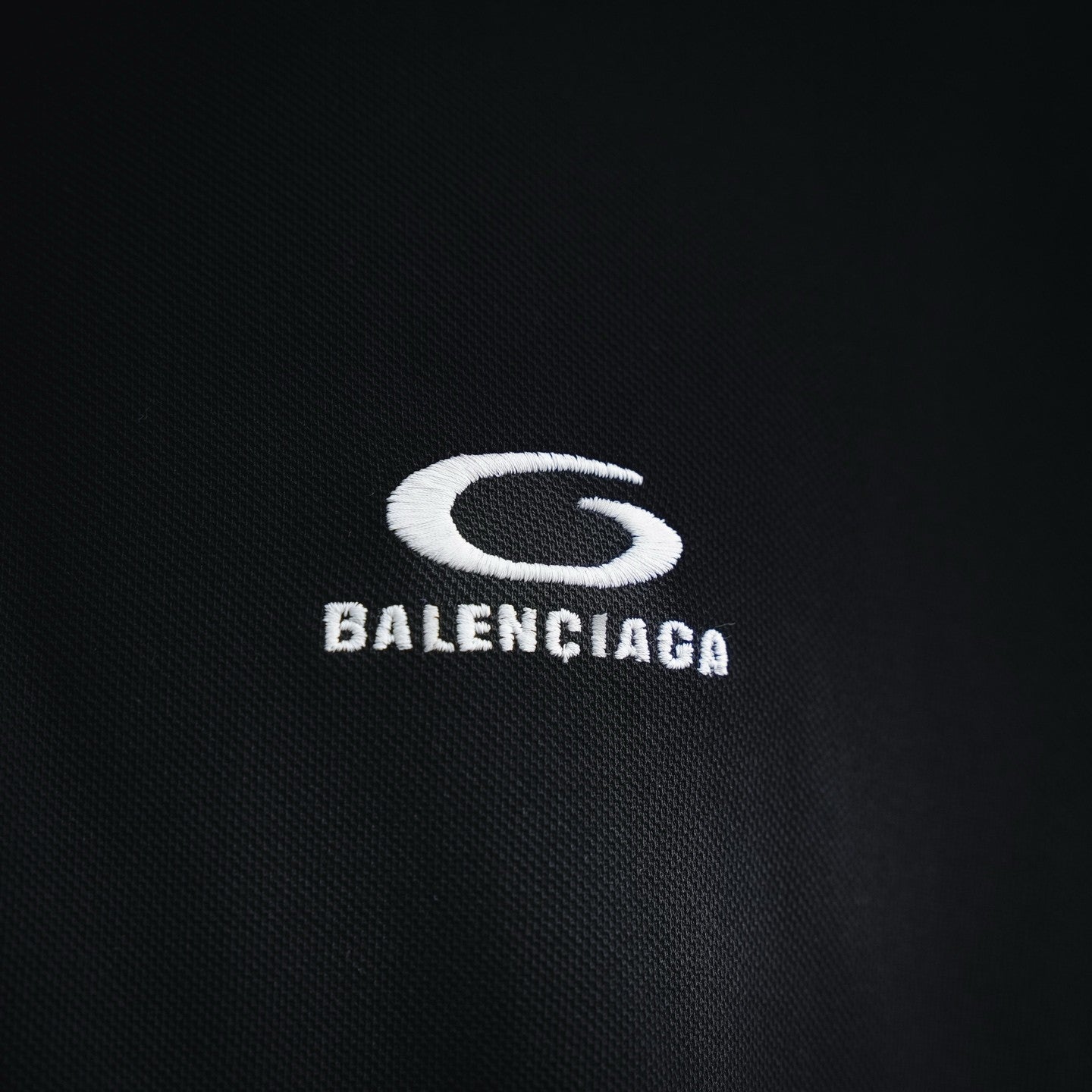 Balenciaga Men's Laurel Classic Regular Polo in Black #377338