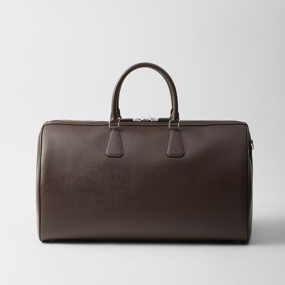 PRADA Black Saffiano Leather Travel Bag #379101