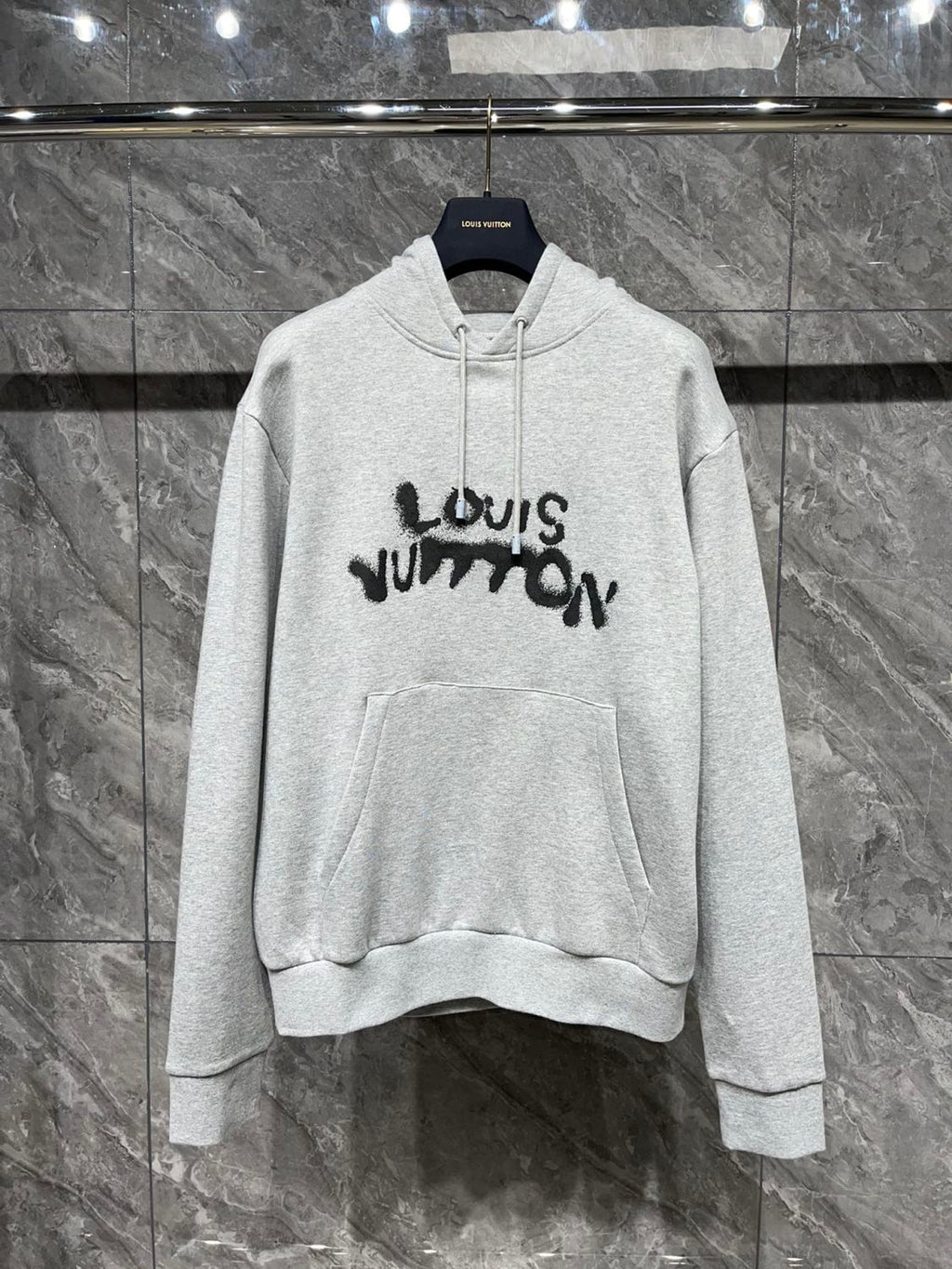 Louis Vuitton WORKING MAN Men's Spring/Fall Casual Fashion Solid Color Hooded Sweatshirt  Printed Solid Color Relaxed Fit Elastic Waist Pants Suit Set #78693