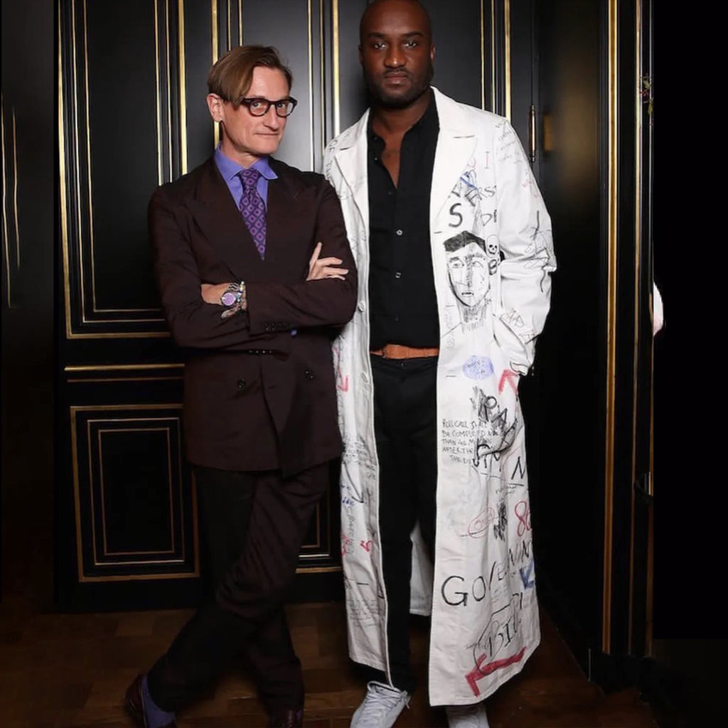Raf Simons Men's Spring And Autumn Hand-painted Graffiti Long Trench Coat Jacket High Street Trend Hip-hop Personality Trench Coat Ngvp #1659