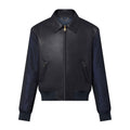 Louis Vuitton Men's Autumn and Winter Solid Color Leather Zipper Side Pocket Long Sleeve Jacket #73268