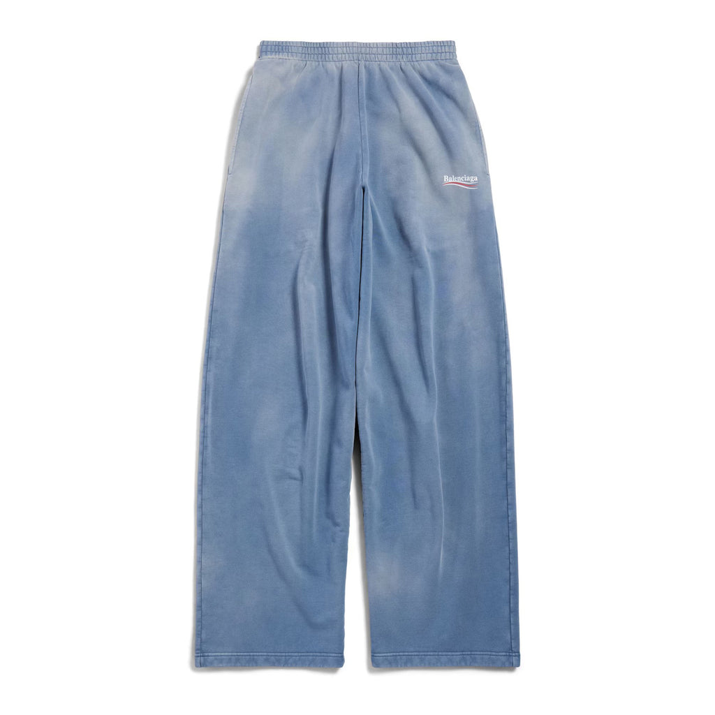 Balenciaga Men's Four Seasons Logo Printed Mid Waist Washed Gradient Loose Casual Sweatpants #71895