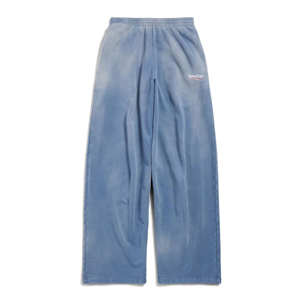 Balenciaga Men's Four Seasons Logo Printed Mid Waist Washed Gradient Loose Casual Sweatpants #71895