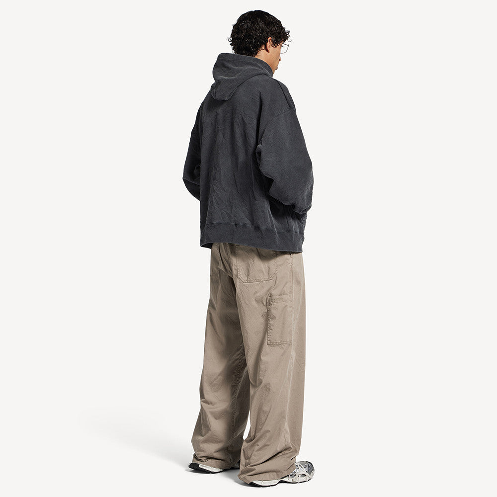 Balenciaga Men's Washed Crayon Loop Oversized Hoodie in Washed Black White #336853