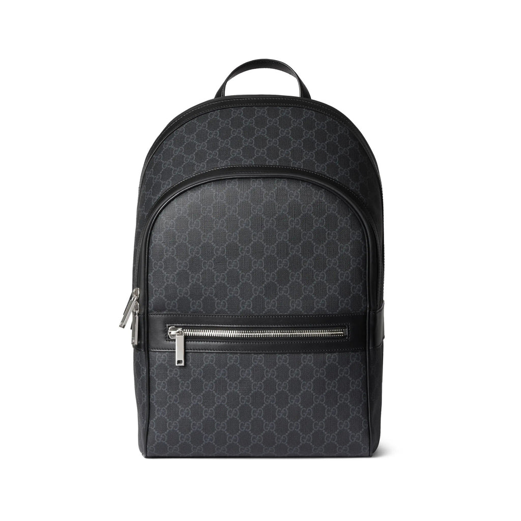 Gucci Men's Solid Color Adjustable Shoulder Strap Zipper Closure Canvas Quilted Leather Shoulder Bag Backpacks Bags #75654