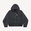 Balenciaga Men's Layered Zip-up Hoodie in Faded Black #336823