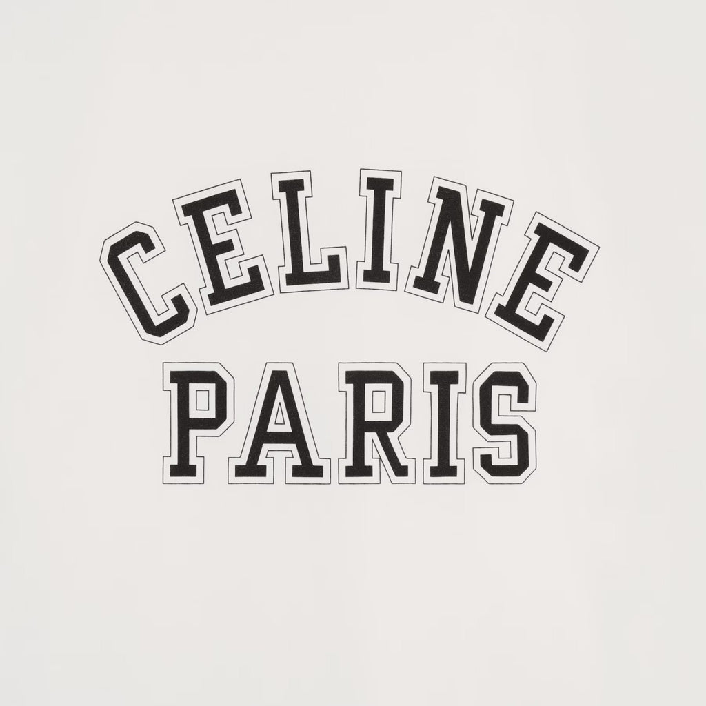 Celine Men's And Women's Summer Fashion Casual Crew Neck Pullover Letter Print Pattern Short Sleeve T-Shirt #79274