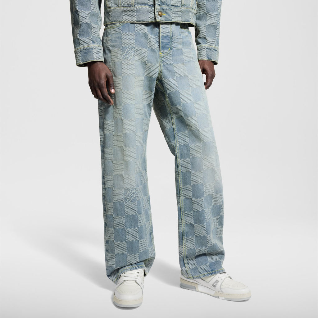 Louis Vuitton Damier Classic Denim Jacket Pants #375744