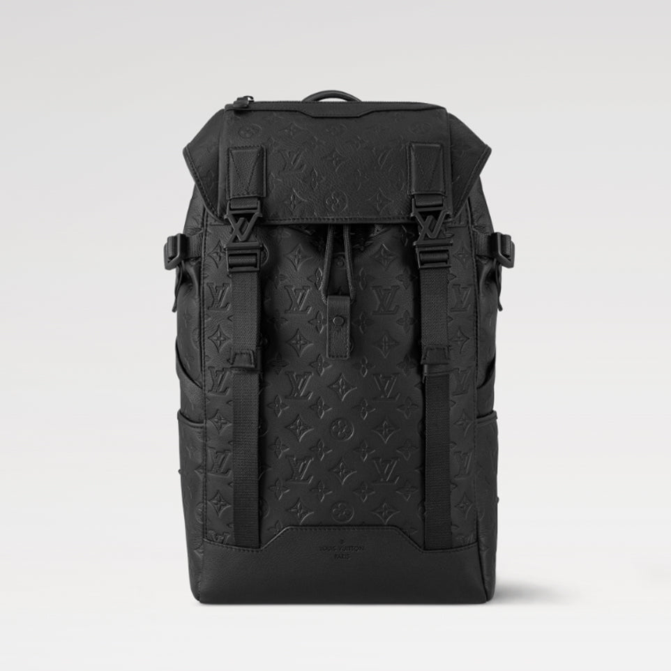 Louis Vuitton Men's Getaway Backpack With Full-Print Logo. Zipper Closure. Monogram Shadow Calfskin Leather. Black Casual Bag Bags M24776 #81537