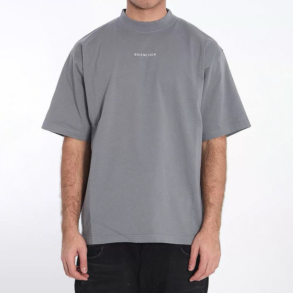 Balenciaga Men's Summer Solid Color Letter Print Round Neck Cotton Short Sleeve T-Shirt #75848