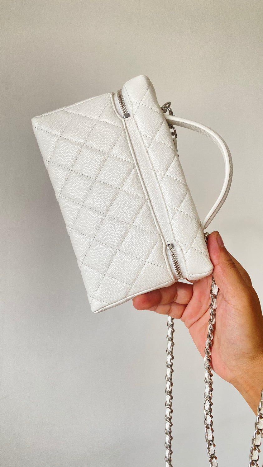 Chanel Women's Fashion Classic Solid Color Diamond Quilted Logo Leather Zipper Chain Shoulder Bag Crossbody Bag Bags AS5740-B22144-94305 #79348