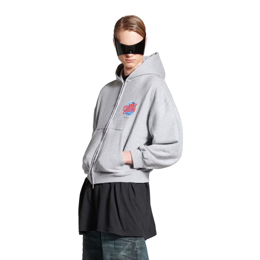Balenciaga Men's Spring and Autumn Pattern Printed Hooded Regular Fit Zipper Long Sleeve Jacket Stretch Waistband Pants Set Suit #74232