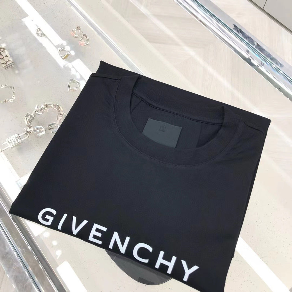 Givenchy Men's Summer Black Round Neck Short Sleeve Reverse Slim Fit T-shirt In Cotton #97669