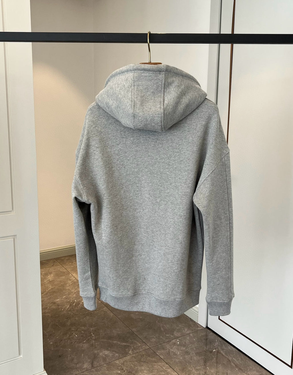 Loewe Men's Logo Embroidery Spring And Autumn Cotton Loose Solid Color Long Sleeve Pullover Hooded Drawstring Sweatshirt #75195
